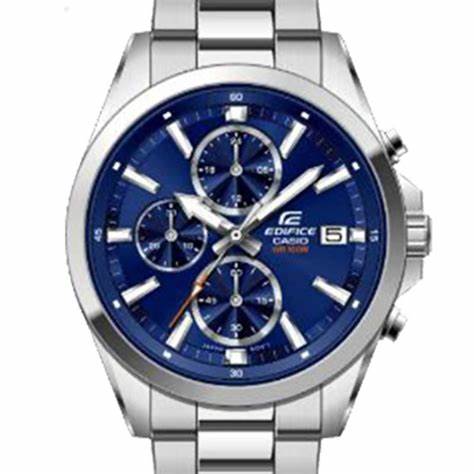 Casio Edifice EFV-560D-2AVUEF Reloj cronógrafo de acero inoxidable para hombre con esfera azul