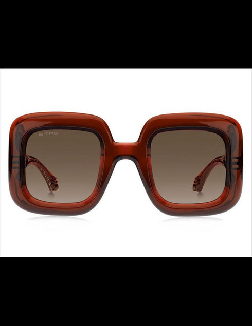 Etro 0015/S 2LF-HA Women's Square Sunglasses - Bordeaux Frame, Brown Lenses