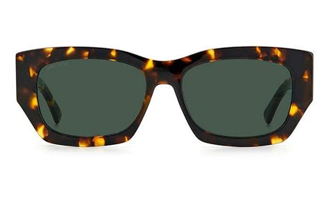 Jimmy Choo CAMI/S 086/QT Women's Sunglasses - 56mm, Dark Havana Frame with Green Lenses