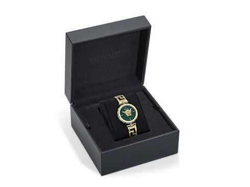 VERSACEVersace Medusa Jewel VE0B00325 Women's Watch - Gold PVD, Green Dial, 34mmWATCHESEcecile