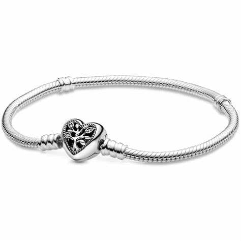 PANDORAPandora 598827C01 - 17 Family Tree Heart Clasp Bracelet – Sterling Silver, 17cmBIJOUXEcecile