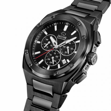 JAGUARJaguar J992/1 Men's Executive Chronograph Watch - Black PVD Stainless Steel, Black DialWATCHESEcecile
