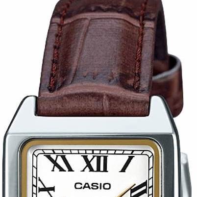 CASIO & VINTAGECasio LTP - V007L - 7B2UDF Women's Watch - White Dial, Brown Leather StrapWATCHESEcecile