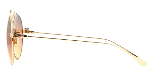 ETRO 0022/S Gafas de sol unisex - montura oro rosa, cristales degradados naranja