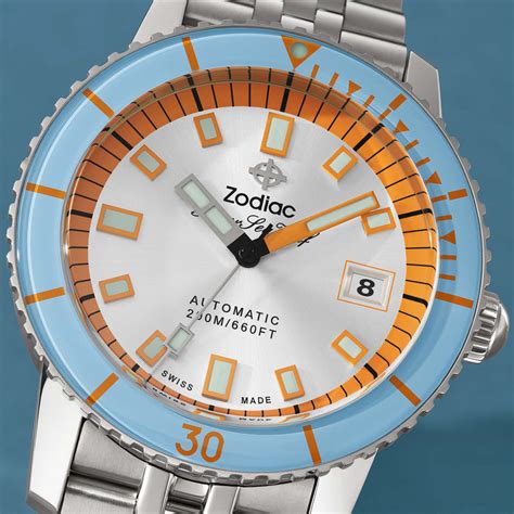 ZODIACZodiac Super Sea Wolf Compression ZO9304 Men's Automatic Watch - Silver Sunray Dial, Stainless Steel BraceletWATCHESEcecile