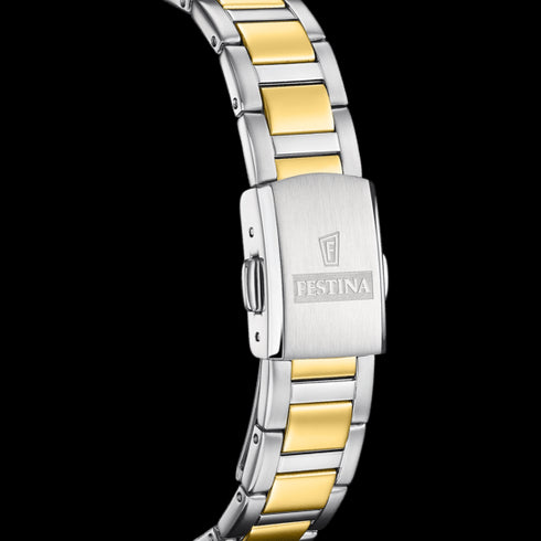 FESTINAFestina F20655/3 Solar Energy Ladies Watch – 34mm, Two - Tone Steel, Champagne DialWATCHESEcecile