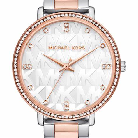 Michael Kors MK4667 Montre Pyper bicolore en acier inoxydable pour femmes