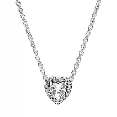 PANDORAPandora Timeless Elevated Heart Necklace 398425C01 - 45 – Sterling Silver, Cubic Zirconia, Adjustable 45cmBIJOUXEcecile