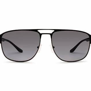 Emporio Armani EA2144 3365/11 Occhiali da sole da uomo - Montatura in bronzo opaco, lenti polarizzate grigio sfumato, 60mm