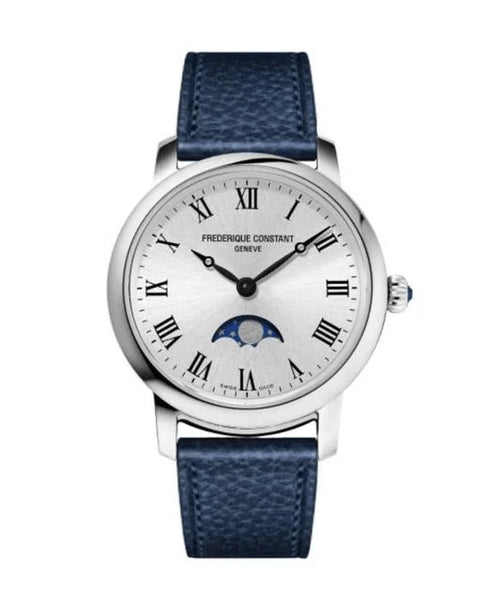 FREDERIQUE CONSTANTFrederique Constant FC - 206RS1S6 Women's Watch - Silver Dial, Stainless Steel Case, Blue Leather StrapWATCHESEcecile