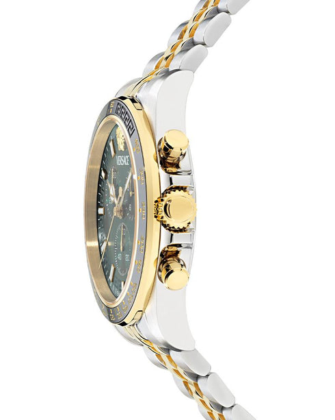 Versace Greca Chrono Wave VE0H00425 Men’s Chronograph – Green Dial, 43 mm