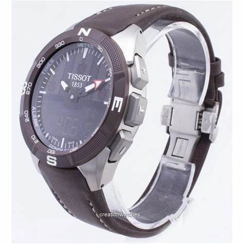 Tissot T-Touch Expert Solar II T110.420.46.051.00 – Swiss Edition, Black Dial, Brown Leather Strap