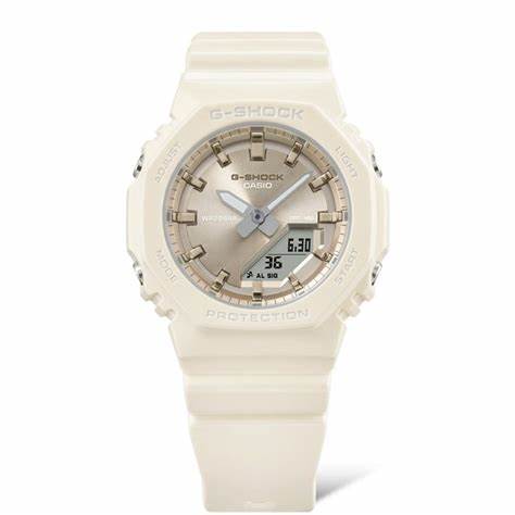 CASIO G - SHOCKCasio G - Shock GMA - P2100ST - 7AER Women's Analog - Digital Watch – White Resin Band, Pearlescent Finish, Bio - Based Materials, Water ResistantWATCHESEcecile