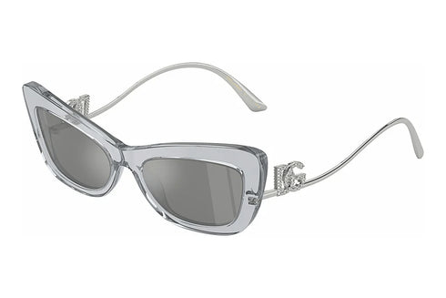 DOLCE & GABBANADolce & Gabbana DG 4467B 32916G 55 Women's Sunglasses – Transparent Grey Frame, Light Grey Mirrored Silver LensesEYEWEAREcecile