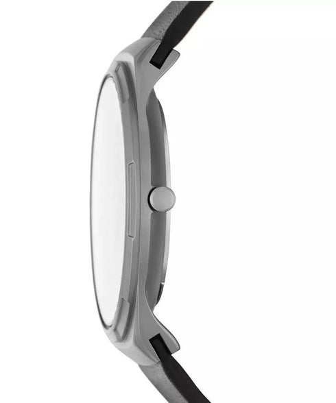 Skagen Danimarca SKW6907 Orologio Melbye in titanio - Quadrante grigio 40 mm, cinturino in pelle nera