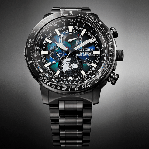 Reloj de caballero Citizen Promaster Geo Trekker BY3005-56E - Edición limitada, esfera azul, brazalete de acero inoxidable
