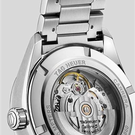 TAG HEUERTAG Heuer Carrera Calibre 5 WBN2010.BA0640 Men's Watch - Black Dial, Steel BraceletWATCHESEcecile