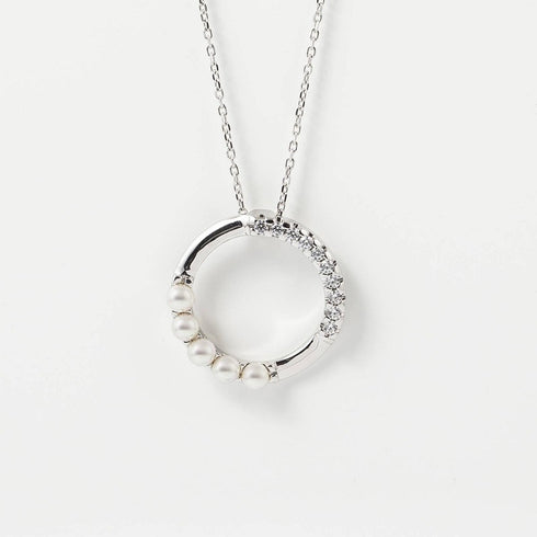 Majorica 16144.01.2.000.010.1 Necklace – 925 Silver, White Pearls, Cubic Zirconia