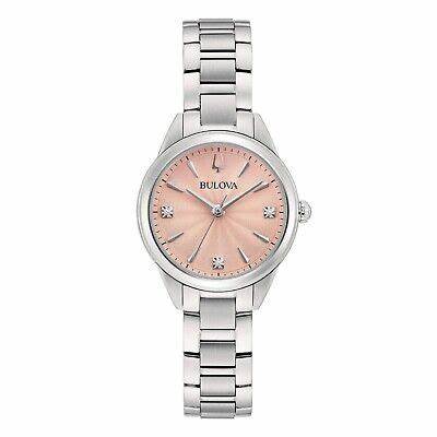 BULOVABulova 96P254 Sutton Women's Watch - Salmon Dial, Stainless Steel BraceletWATCHESEcecile