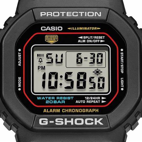 CASIO G - SHOCKCasio G - SHOCK DW - 5600RL - 1ER Men's Watch - 53mm, Black Resin Case and Strap, Digital DisplayWATCHESEcecile