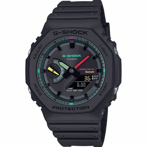 Casio G-Shock GA-B2100MF-1AER Analog-Digital-Uhr für Herren - Schwarz mit fluoreszierenden Akzenten