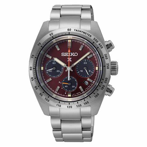 Seiko Prospex Speedtimer SSC953P1 Cronógrafo Solar Edición Limitada - 39mm Acero Inoxidable, Esfera Roja de Fábrica