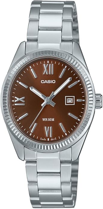 CASIO & VINTAGECasio LTP - 1302DD - 5AVDF Women's Watch - Brown Dial, Stainless Steel BandWATCHESEcecile