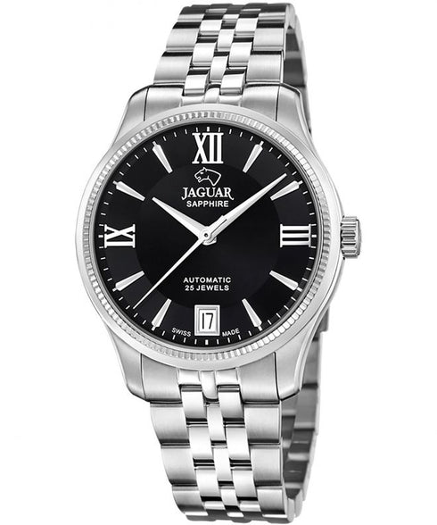Jaguar Classic Automatic J1000/2 Women's Watch – Stainless Steel Case, Black Dial, Sapphire Crystal