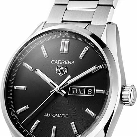 TAG HEUERTAG Heuer Carrera Calibre 5 WBN2010.BA0640 Men's Watch - Black Dial, Steel BraceletWATCHESEcecile