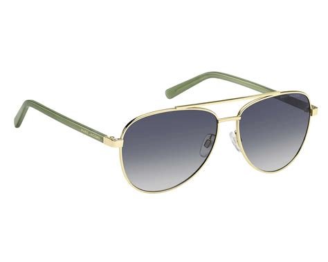MARC JACOBSMarc Jacobs MARC 760/S PEF/GB Women's Aviator Sunglasses - Gold Frame, Grey Azure LensesEYEWEAREcecile