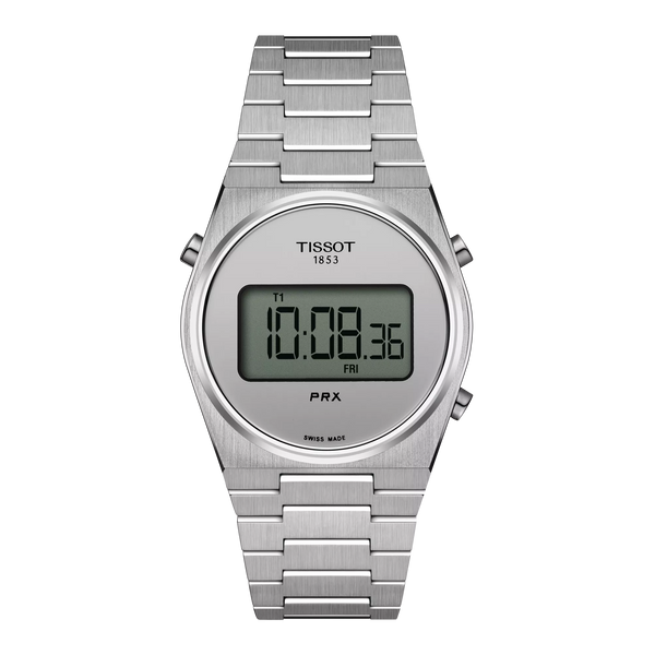 Tissot PRX Digital 35 mm T1372631103000 - Acero inoxidable, esfera plateada