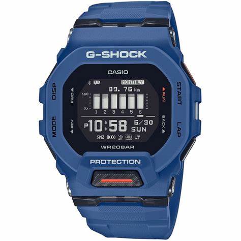 CASIO G - SHOCKCasio G - SHOCK GBD - 200 - 2ER Men's Digital Sports Watch – Navy Blue Resin Band, Bluetooth, Step TrackerWATCHESEcecile