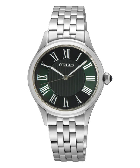Seiko SUR611P1 Women’s Classic Quartz — Sapphire, 29.6 mm, Stainless Steel