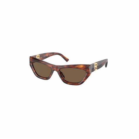 Ralph Lauren The Kiera RL8218U 5007/73 Women's Sunglasses – Striped Havana Frame, Brown Lenses