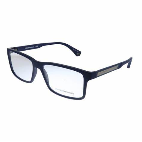 Lunettes Homme Emporio Armani EA3038 5754 56 - Monture bleu foncé mat, verres clairs