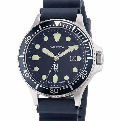 Nautica Cocoa Beach NAPCBS304 Men’s Solar Watch – Blue Dial, 43 mm