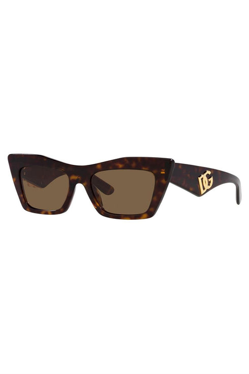 DOLCE & GABBANADolce & Gabbana DG4435 502/73 Women's Sunglasses - Havana Frame, Dark Brown LensesEYEWEAREcecile