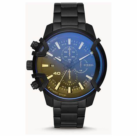 Diesel DZ4529 Men's Watch - Black Dial, Black Stainless Steel Bracelet