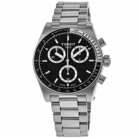 Tissot PR516 Reloj Cronógrafo Cuarzo Hombre T149.417.11.051.00 - Esfera Negra, Brazalete Acero Inoxidable