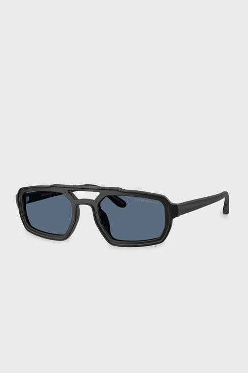EMPORIO ARMANIEmporio Armani EA4240U 501787 Men's Sunglasses - Matte Black Frame, Dark Blue Lenses, 53mmEYEWEAREcecile