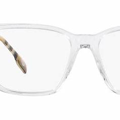 Burberry Ellis BE2378 3024 55 Men's Square Eyeglasses - Transparent Frame, Silver Temples