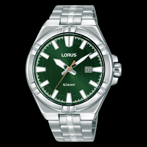 Lorus RH975RX9 Men’s Sports Quartz Watch – 42 mm Green Dial, 10 ATM