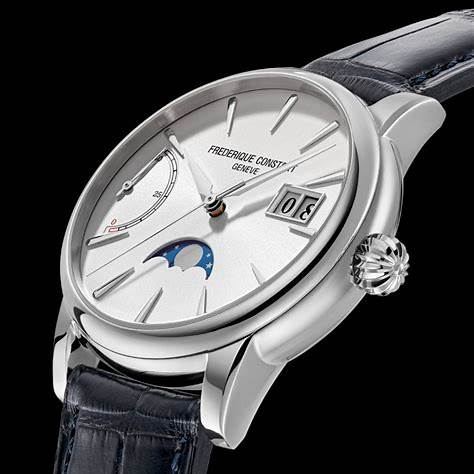 FREDERIQUE CONSTANTFrederique Constant Manufacture Classic Power Reserve Big Date FC - 735S3H6 – Silver Dial, Blue Leather StrapWATCHESEcecile