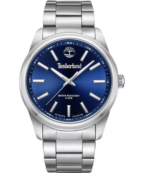 TIMBERLANDTimberland Northbridge TDWGG0010805 Men's 45mm Blue Dial Quartz Watch – Silver Stainless Steel BraceletWATCHESEcecile