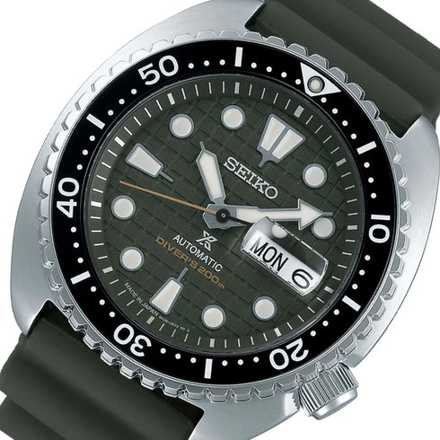 Reloj de buceo automático Seiko Prospex SRPE05K1 King Turtle esfera verde