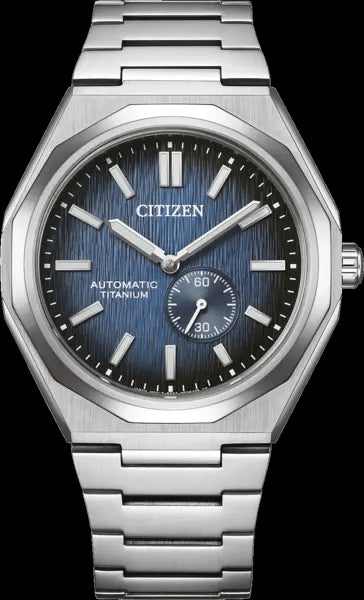 CITIZENCitizen Zenshin 60 NK5020 - 58M Auto Watch – Dark Blue Dial, Titanium BraceletWATCHESEcecile