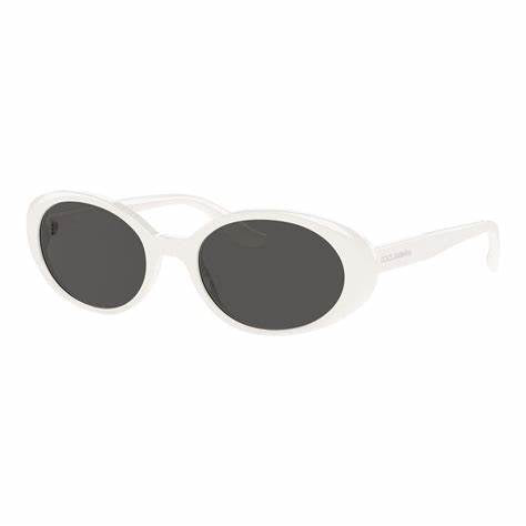 Dolce & Gabbana DG4443 3312/87 Women's Sunglasses - White Frame, Dark Gray Lenses