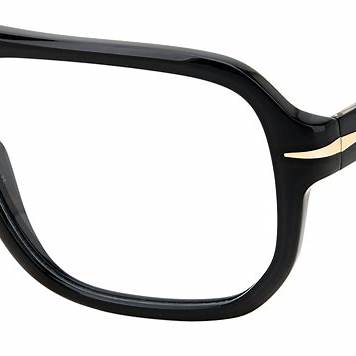David Beckham DB 7108 Brille - Schwarz Gold, Acetat Rahmen, 56mm