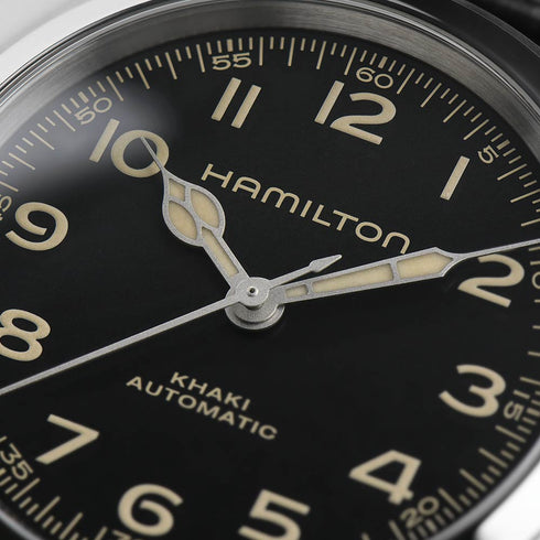 Hamilton Khaki Field Murph 38mm H70405730 - 38mm Stainless Steel, Black Dial, Black Leather Strap