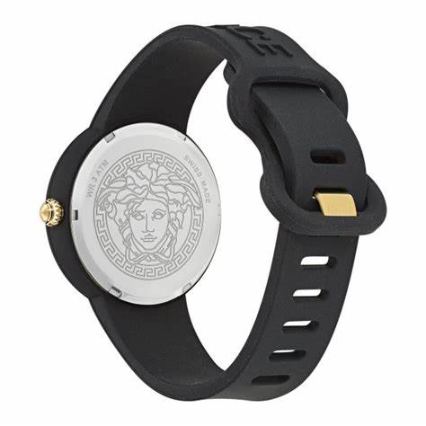 Versace Medusa Pop VE6G00223 Damenuhr - schwarzes Silikonarmband, 39mm